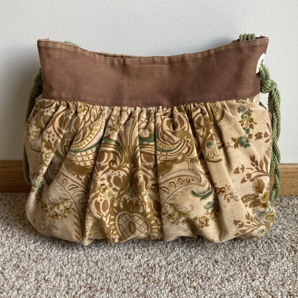 Monday Morning Studios Etsy Velvet Paisley Shoulder Bag Purse Boho Hippie - Picture 3 of 9